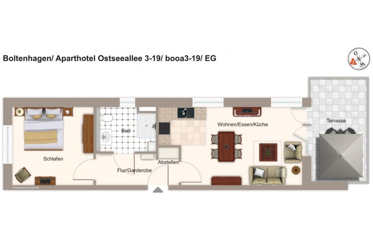 בולטנהאגן Aparthotel Ostseeallee Aparthotel Ostseeallee 3-19 מראה חיצוני תמונה
